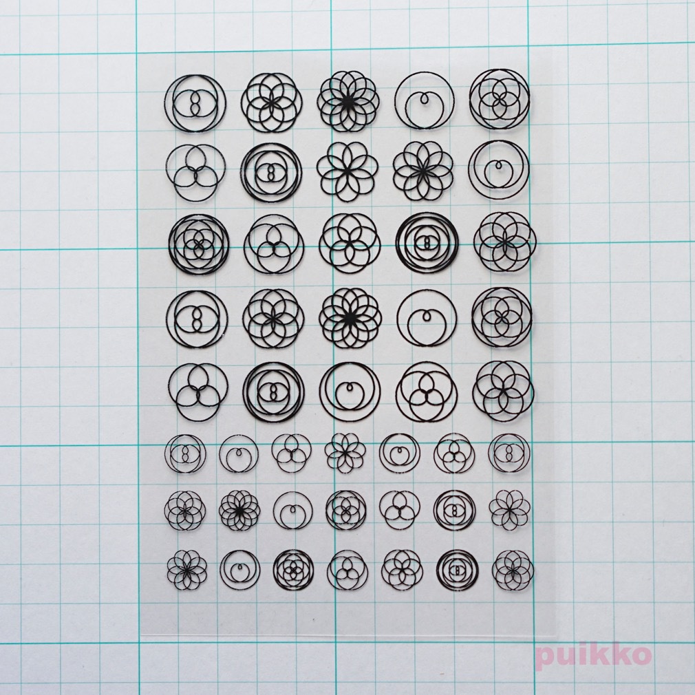 バラ曲線2 レジン封入用フィルム