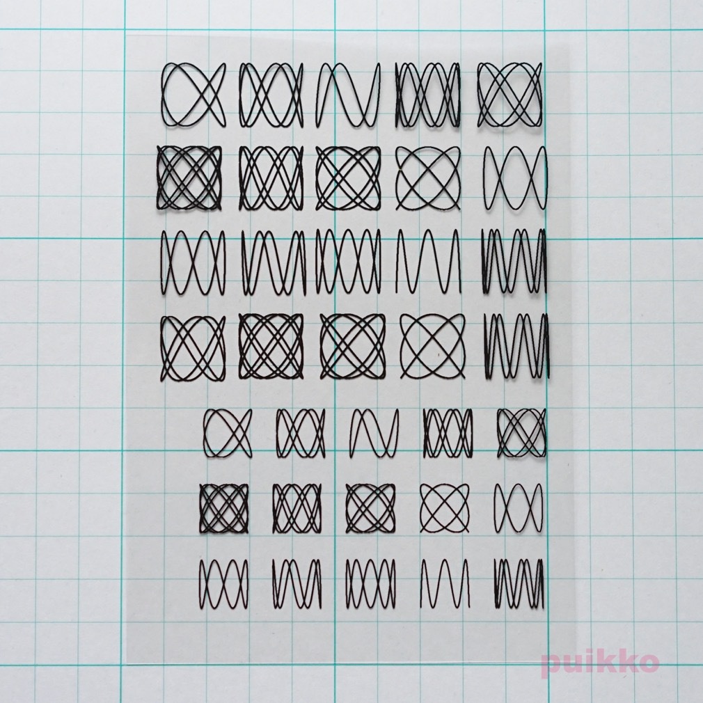 リサジュー曲線2 レジン封入用フィルム