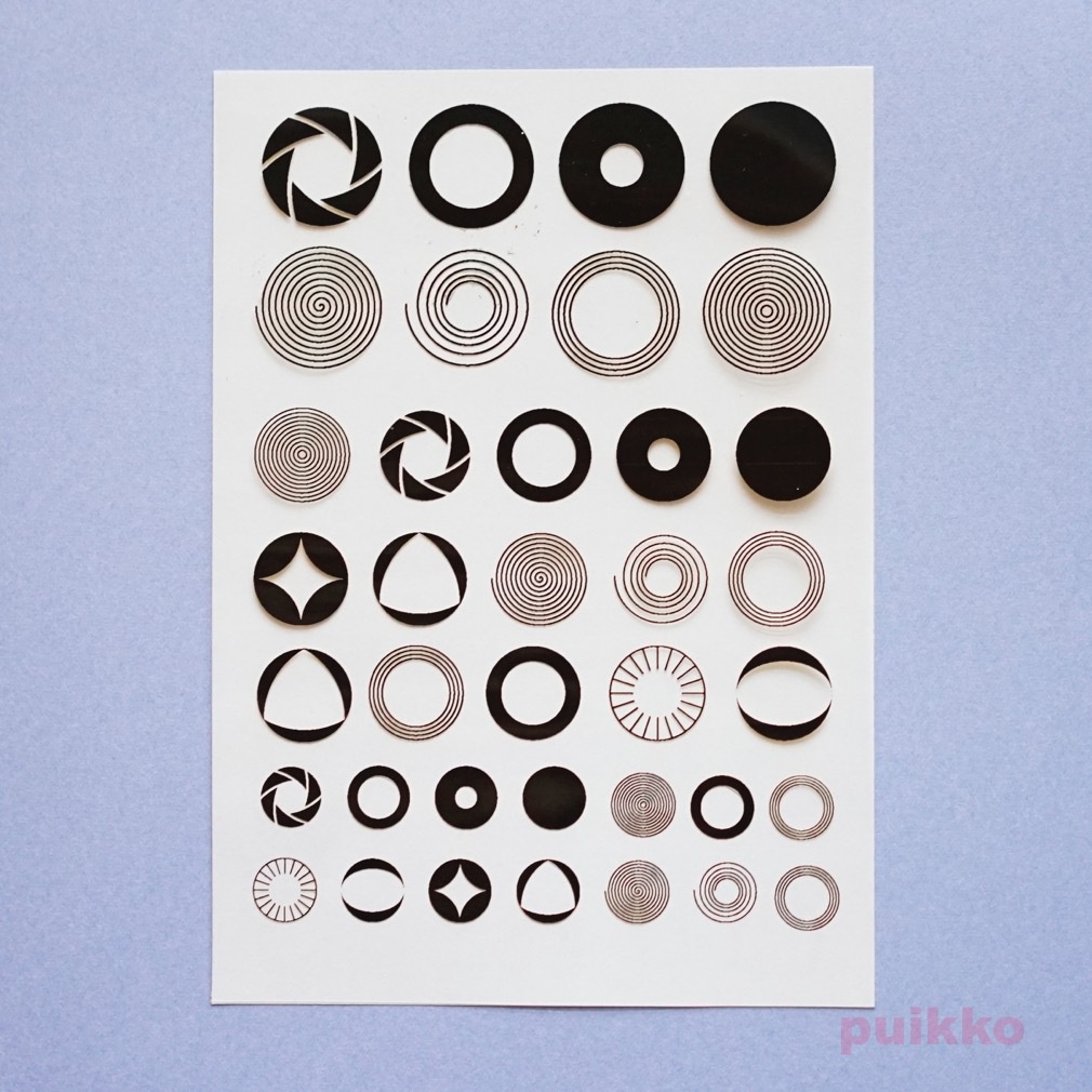 円 箔押し レジン封入用フィルム