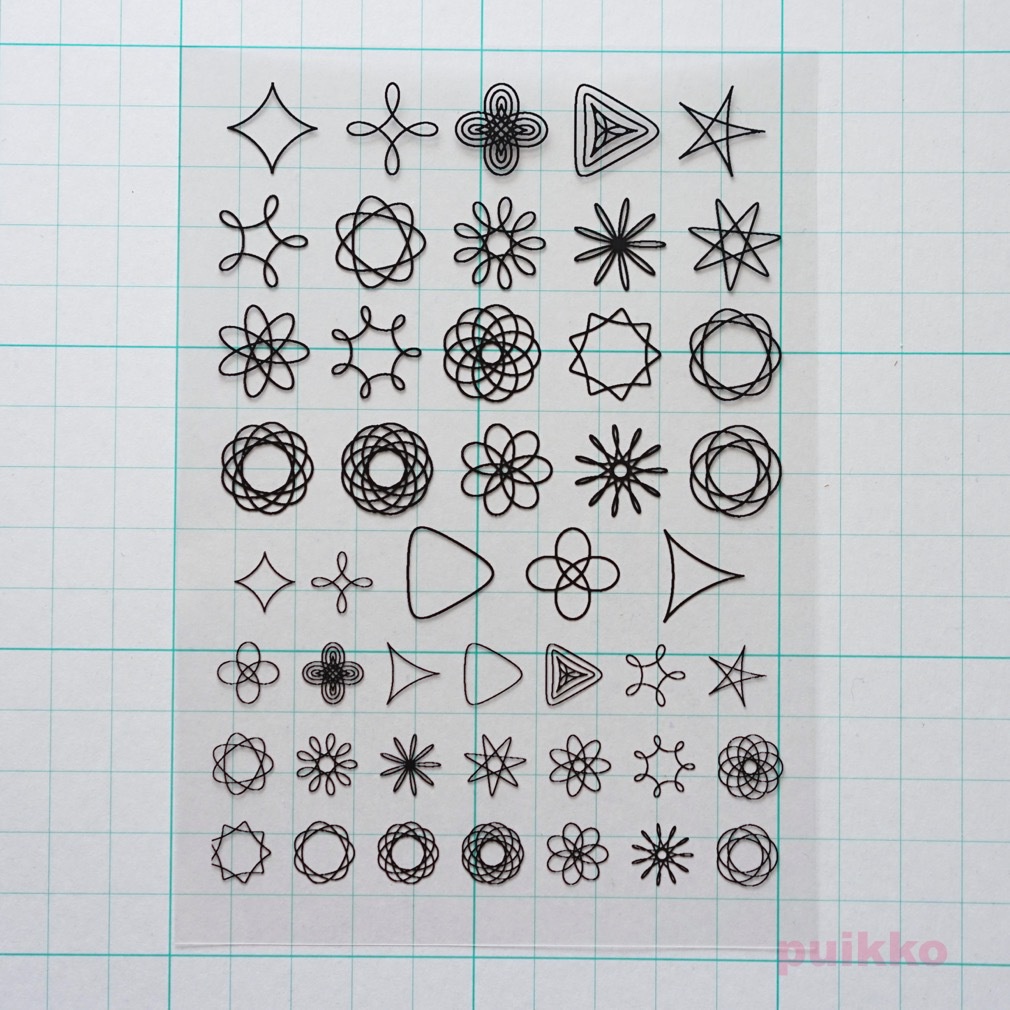 内トロコイド曲線 レジン封入用フィルム