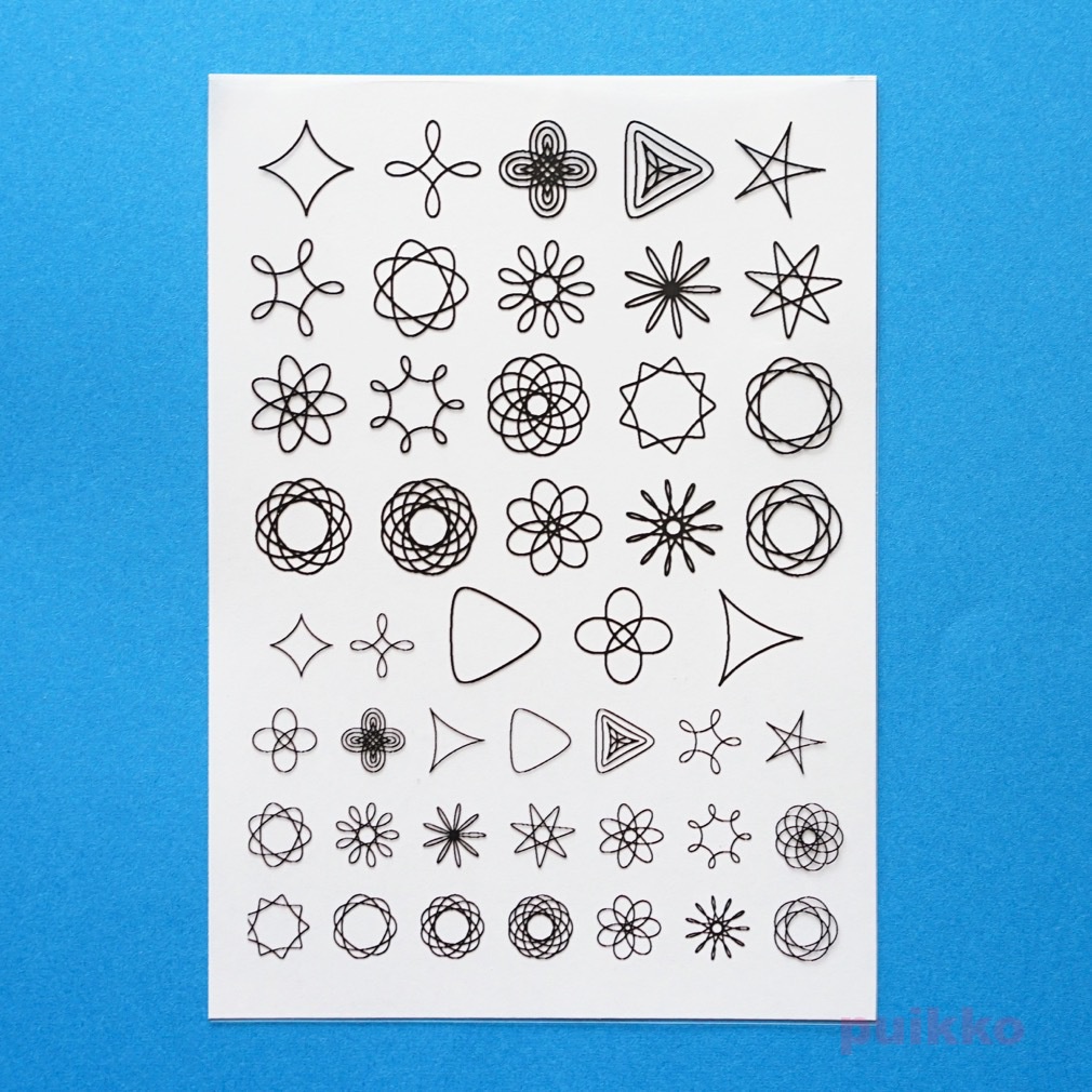 内トロコイド曲線　レジン封入用フィルム