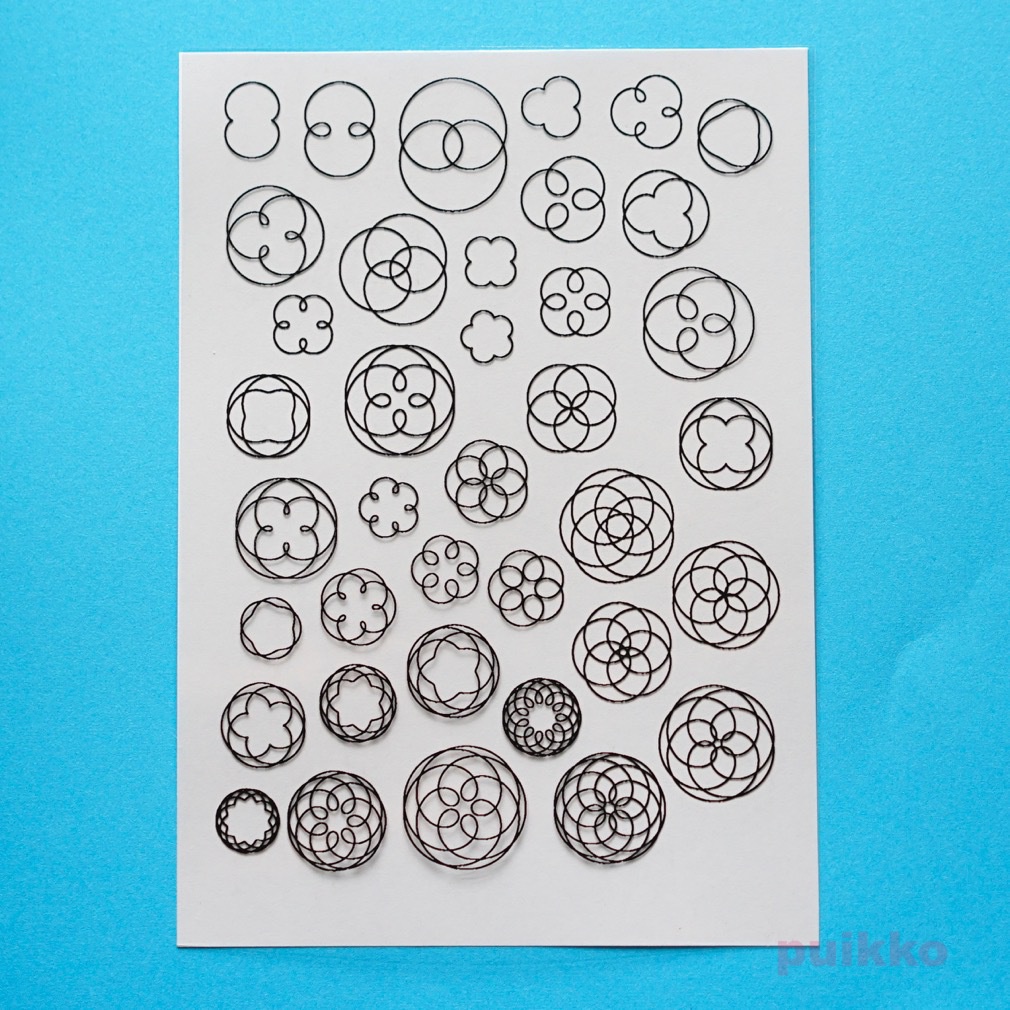 外トロコイド曲線 レジン封入用フィルム