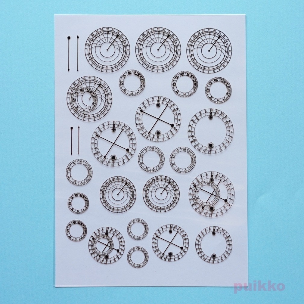 天文時計2 箔押し レジン封入用フィルム