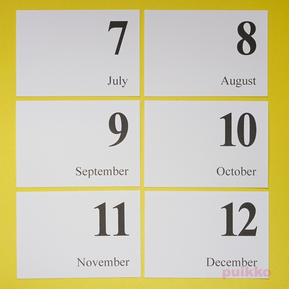 デコれる! 写真整理用マンスリーカード Times・モノクロ