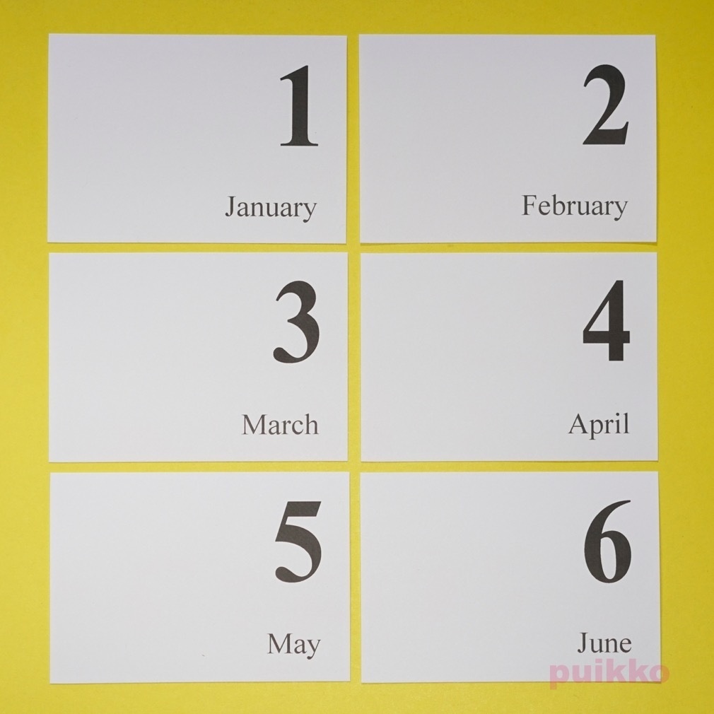 デコれる! 写真整理用マンスリーカード Times・モノクロ