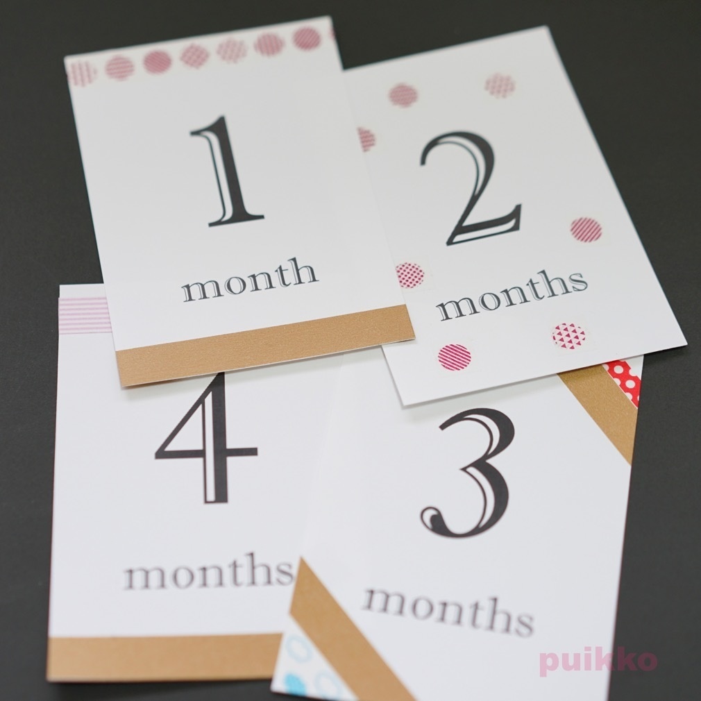 ベビーマンスリーカード Shadow・モノクロ