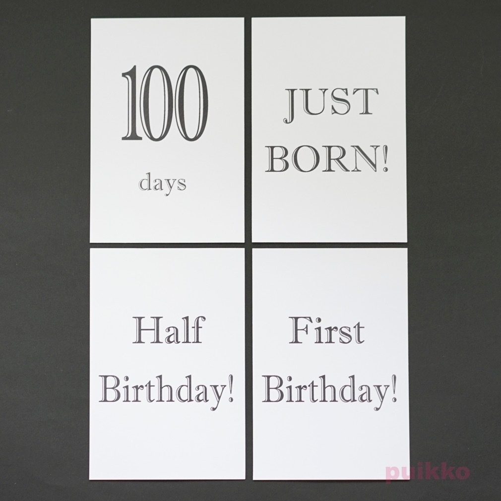 ベビーマンスリーカード Shadow・モノクロ