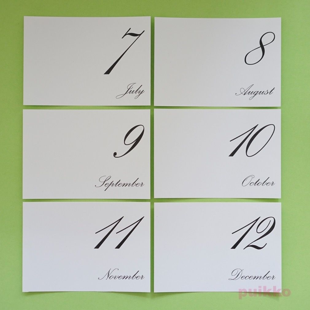 写真整理用マンスリーカード Palace・モノクロ