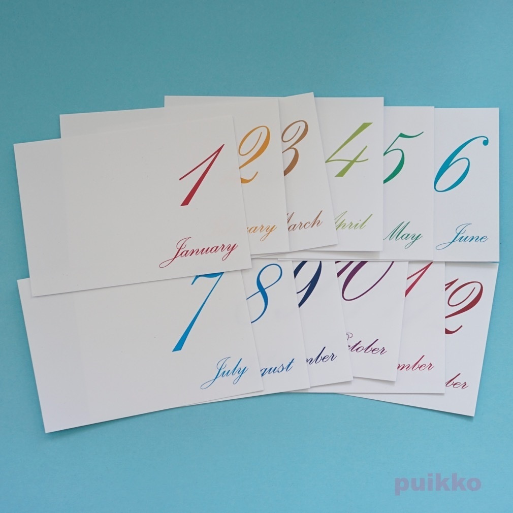 写真整理用マンスリーカード Palace