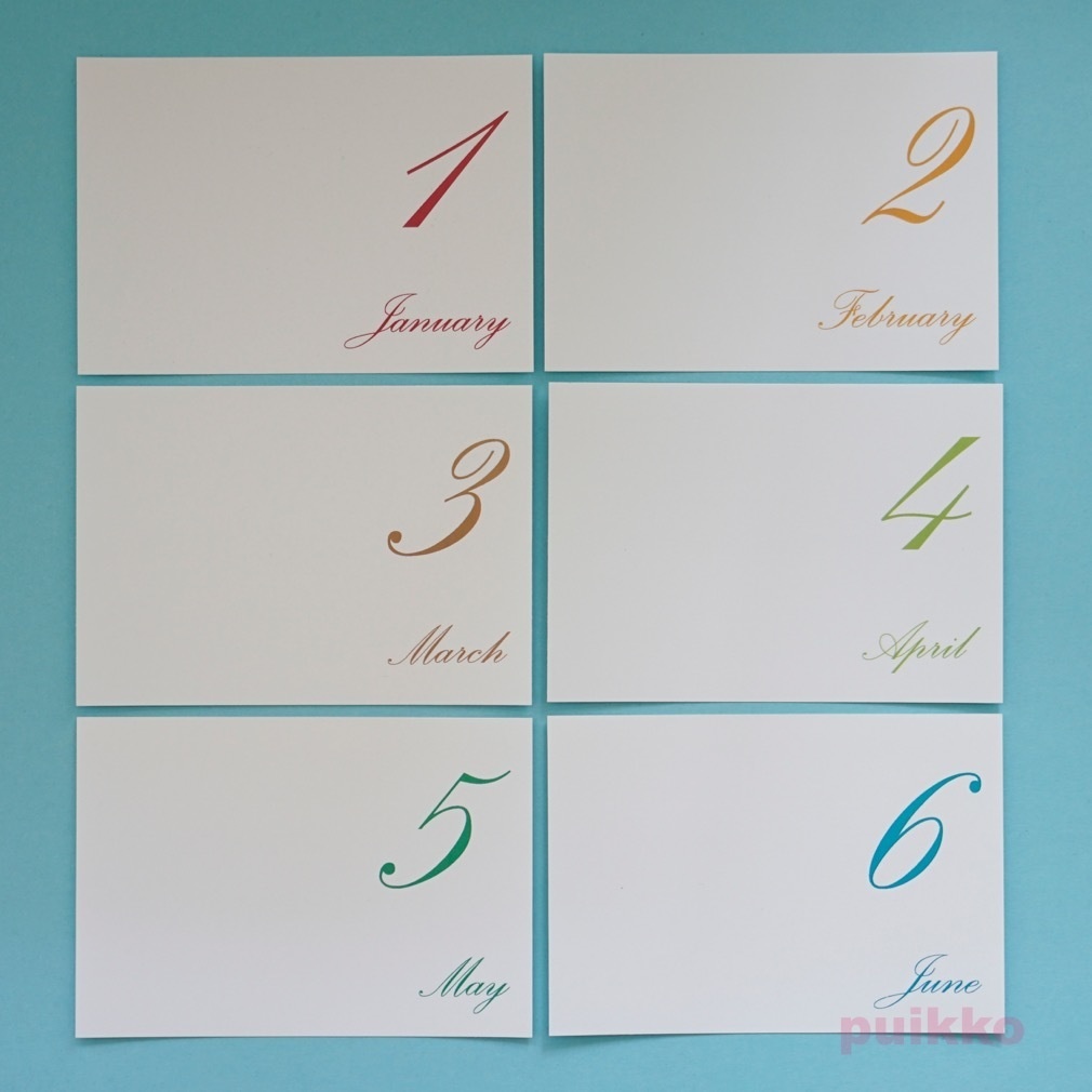 写真整理用マンスリーカード Palace