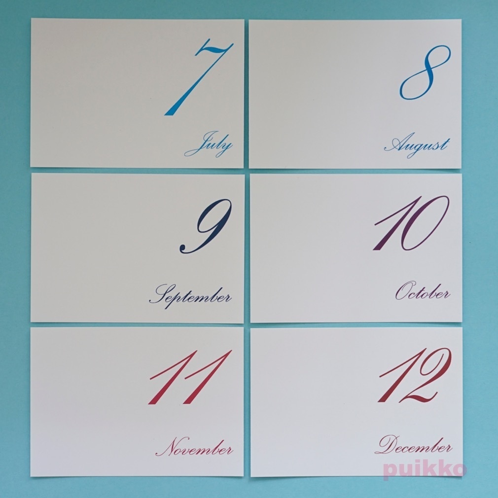 写真整理用マンスリーカード Palace