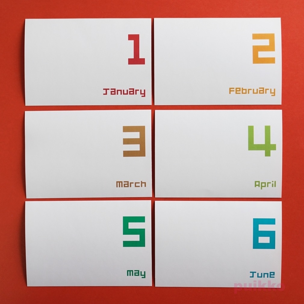 写真整理用マンスリーカード Square