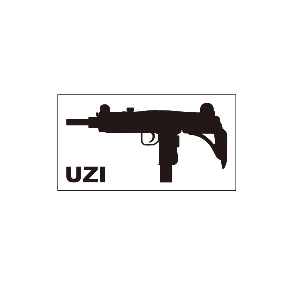 銃ステッカー　UZI
