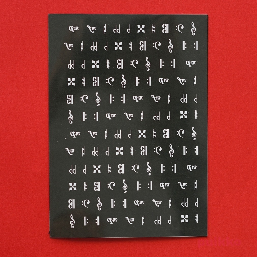 音楽記号2・小・ホワイト レジン封入用フィルム