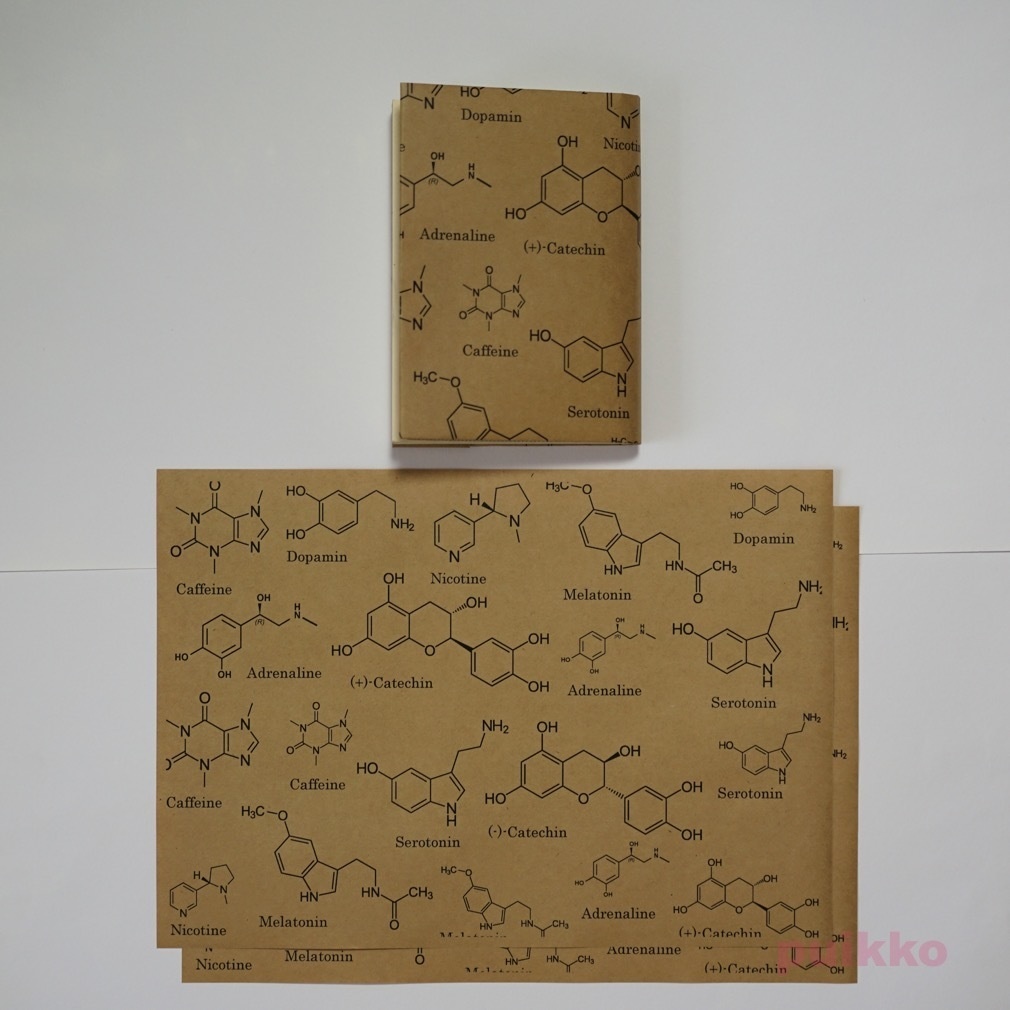 紙製ブックカバー 化学構造式