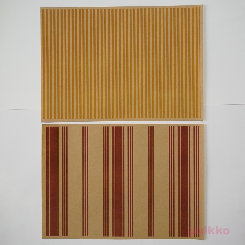 紙製ブックカバー ストライプ(暖色系カラー)