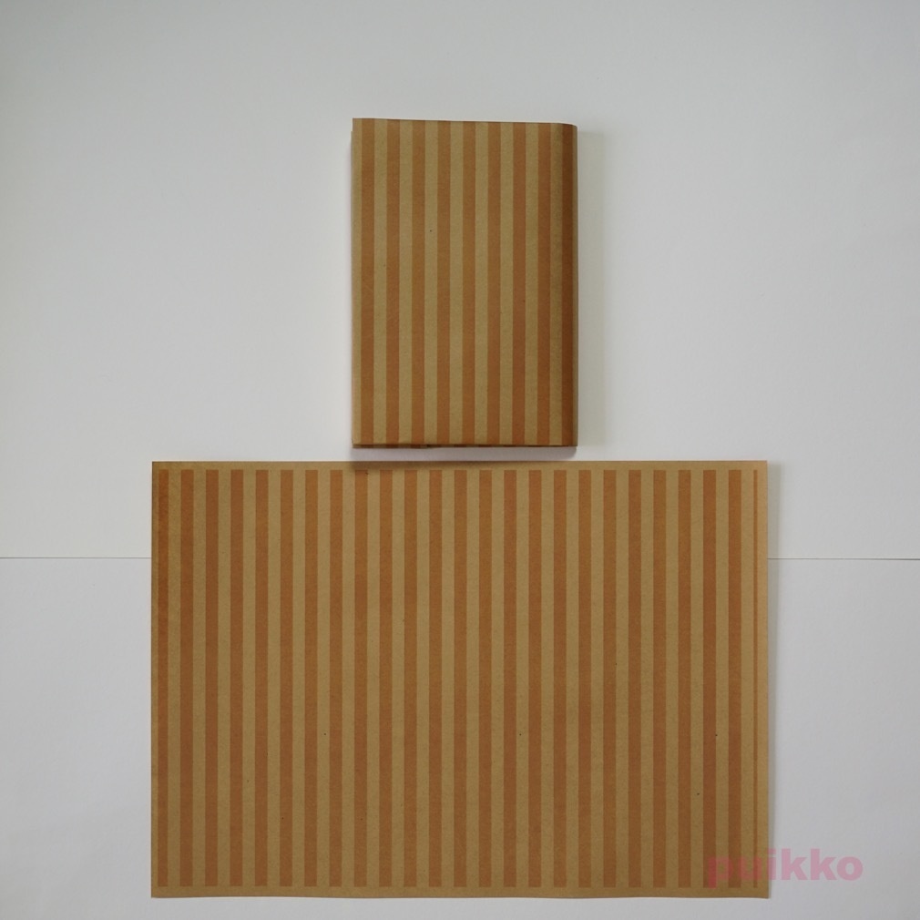 紙製ブックカバー ストライプ(暖色系カラー)