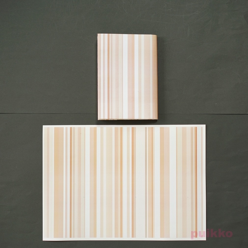 紙製ブックカバー ストライプ(暖色系カラー)
