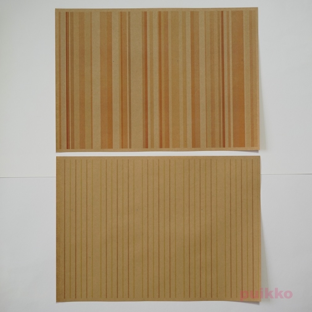 紙製ブックカバー ストライプ(暖色系カラー)