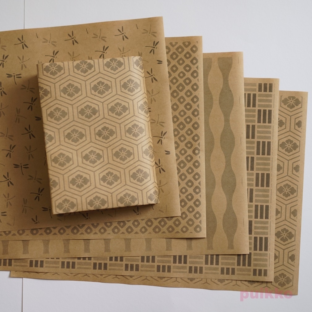 紙製ブックカバー　和柄パターン3