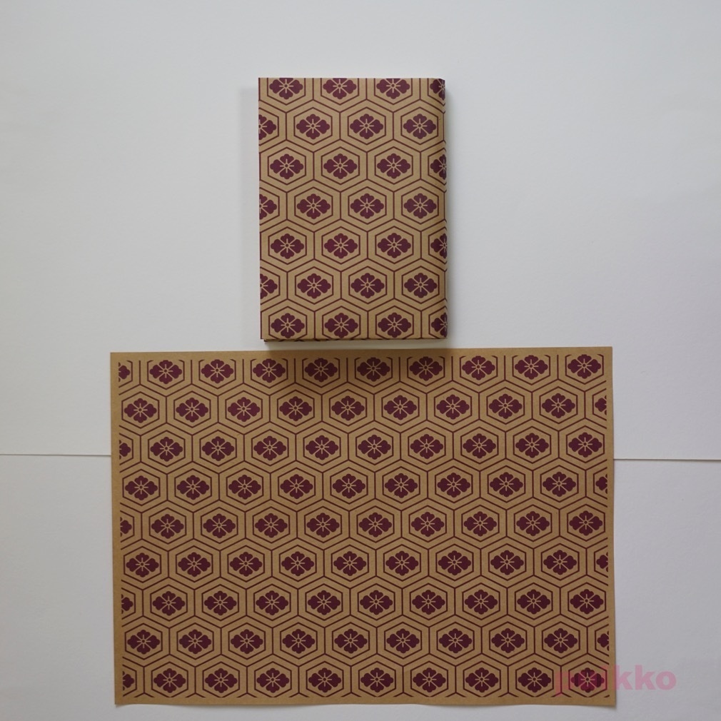 紙製ブックカバー 和柄パターン3(カラー)