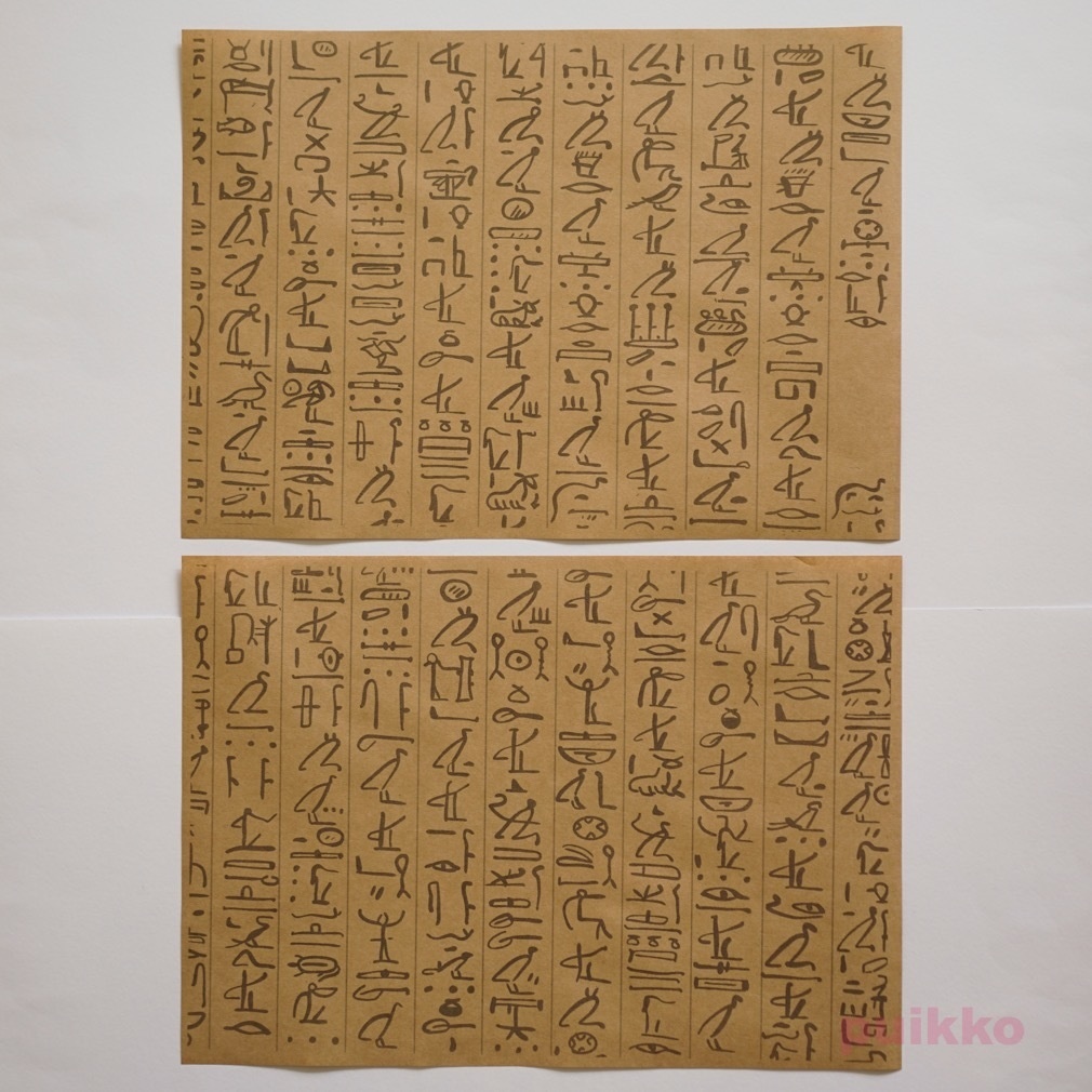 紙製ブックカバー ヒエログリフ2 アオサギに変身するための呪文