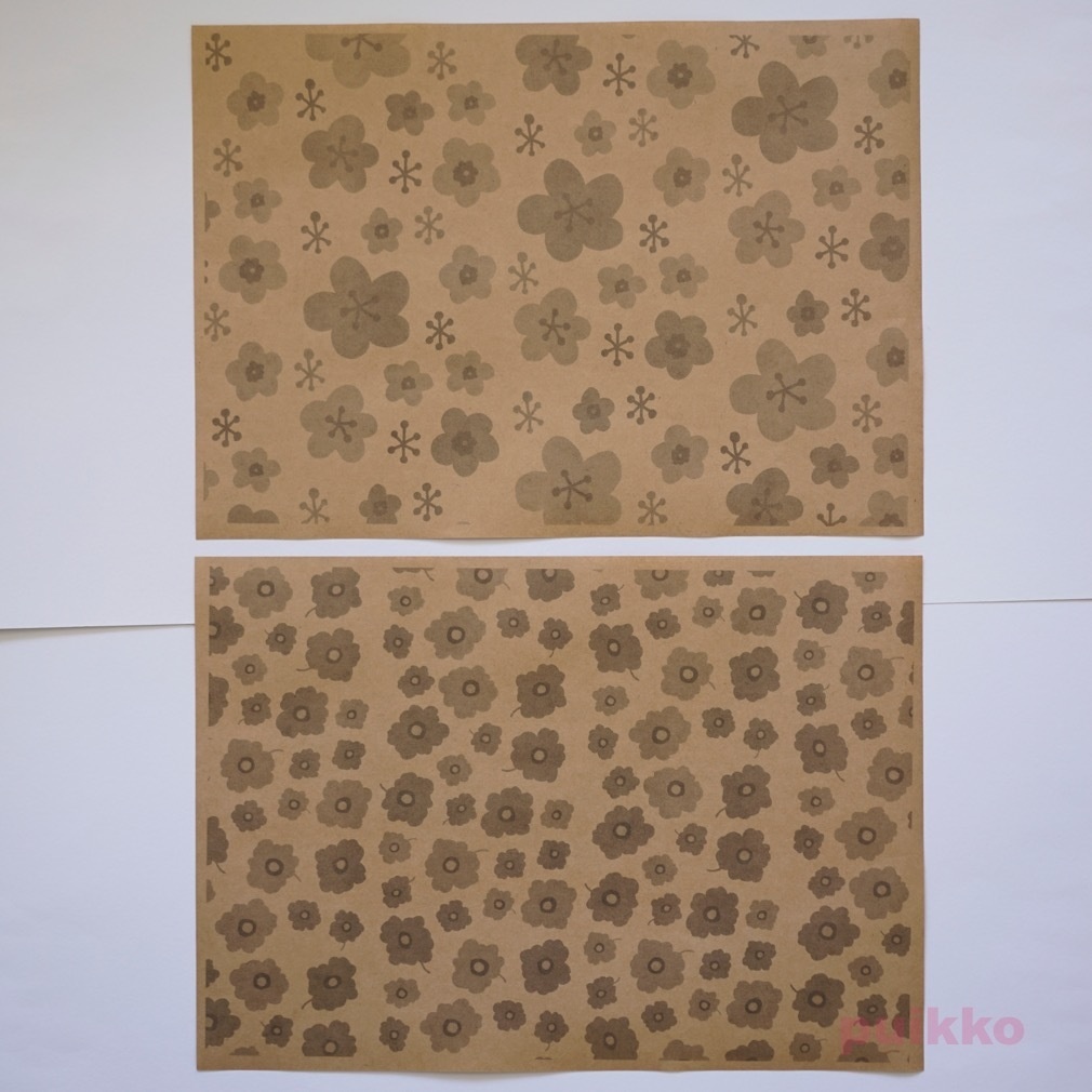 紙製ブックカバー 北欧パターン(モノクロ)