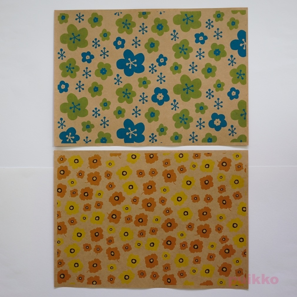 紙製ブックカバー 北欧パターン(カラー)