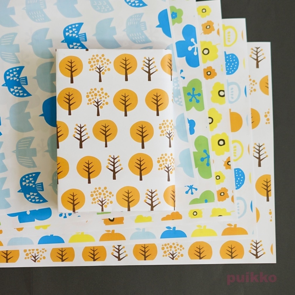 紙製ブックカバー 北欧パターン(カラー)