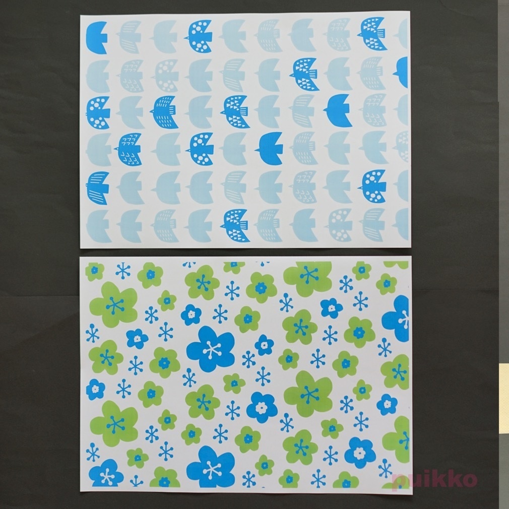 紙製ブックカバー 北欧パターン(カラー)