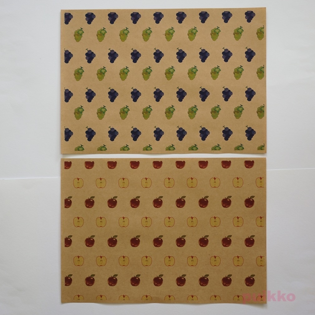 紙製ブックカバー フルーツ(カラー)