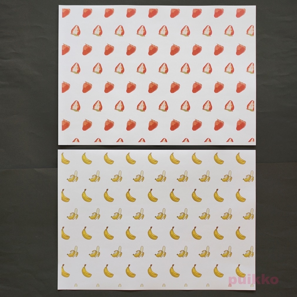 紙製ブックカバー フルーツ(カラー)