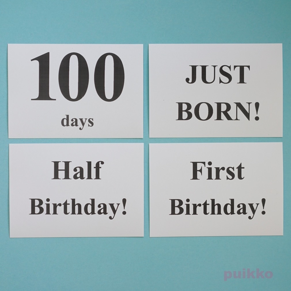 ベビーマンスリーカード Times・モノクロ(L判)