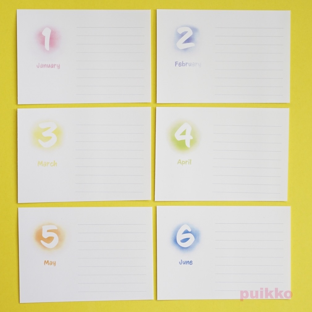 写真整理用マンスリーカード スプレー