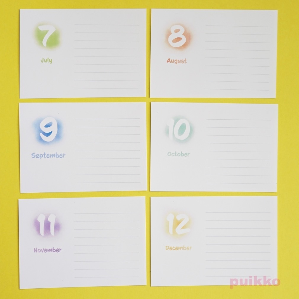 写真整理用マンスリーカード スプレー