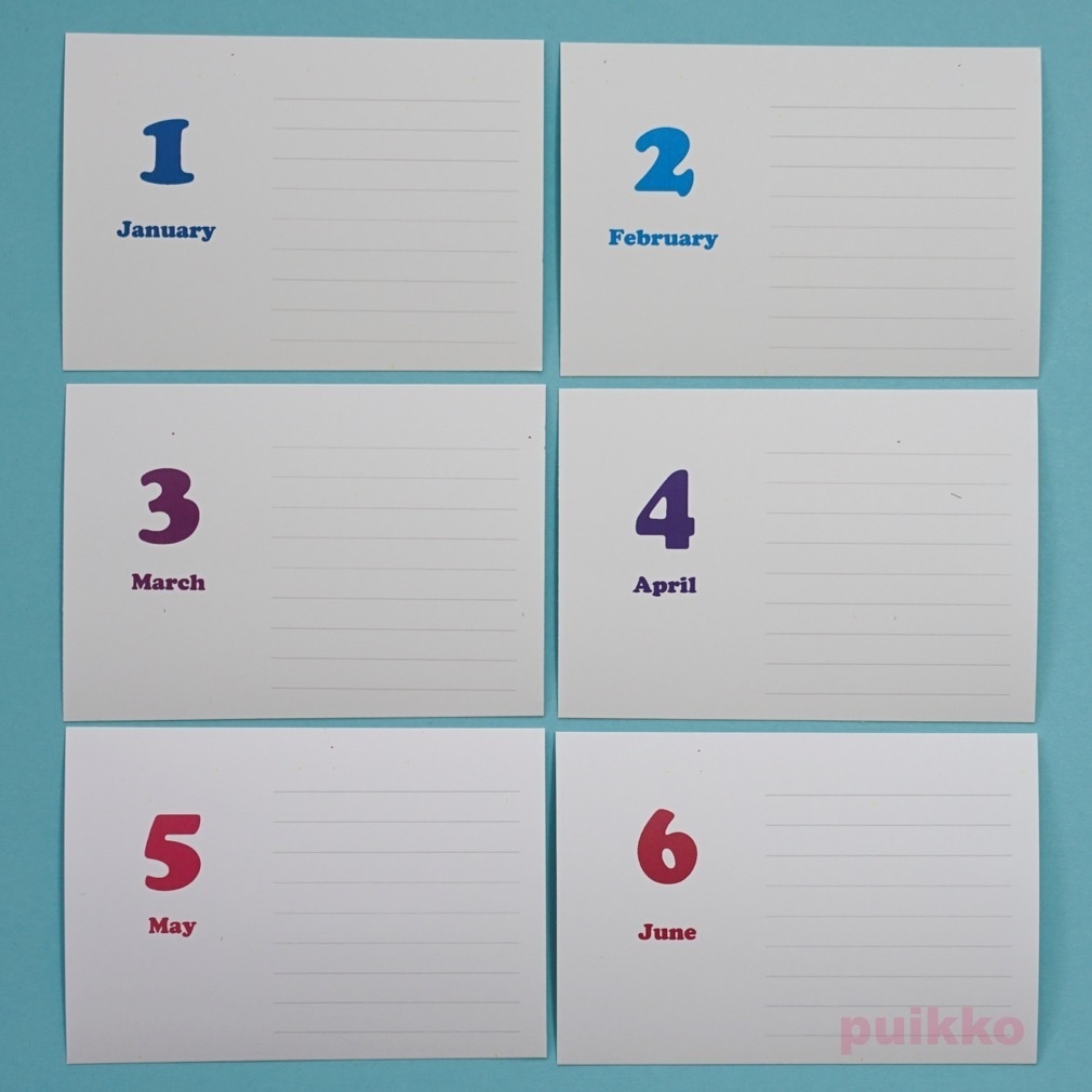 写真整理用マンスリーカード Cooper