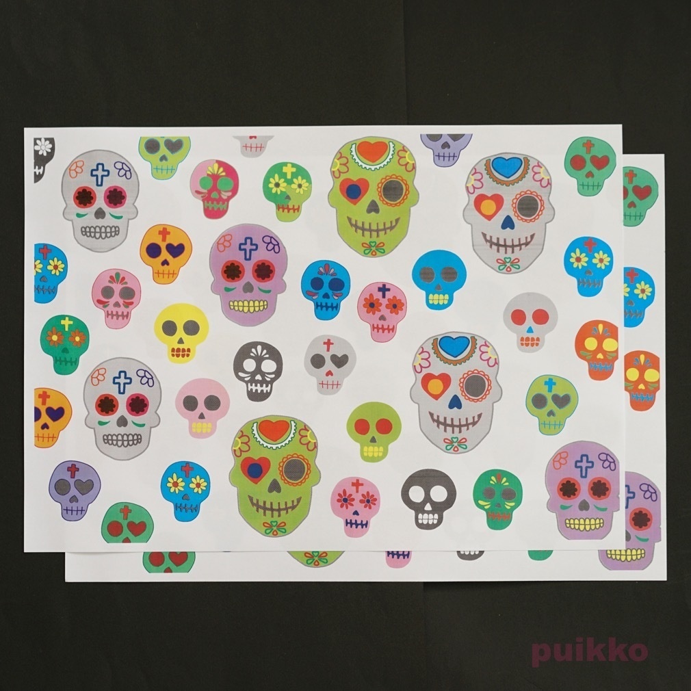 紙製ブックカバー メキシカンスカル カラー Puikko Booth