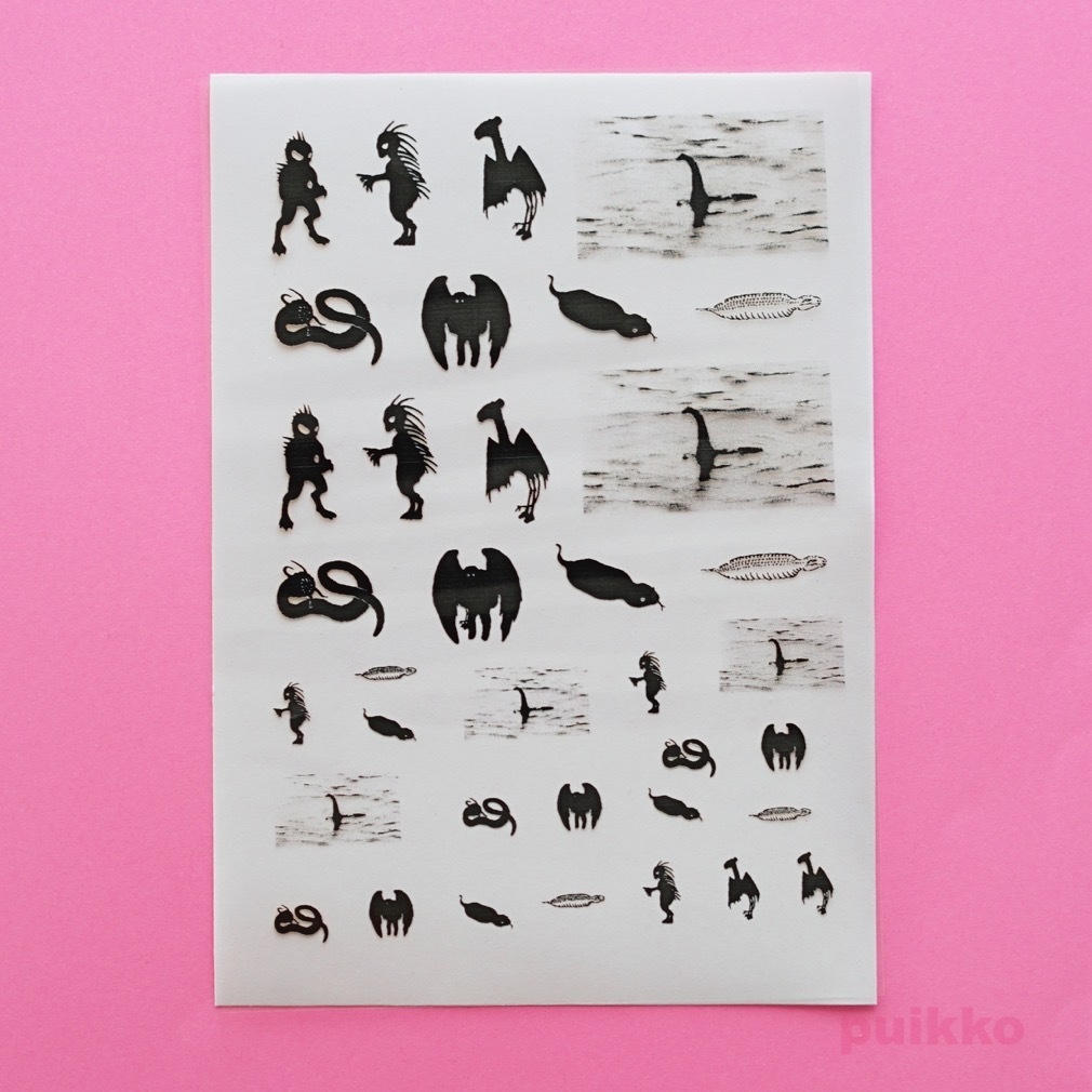 未確認生物 箔押し レジン封入用フィルム