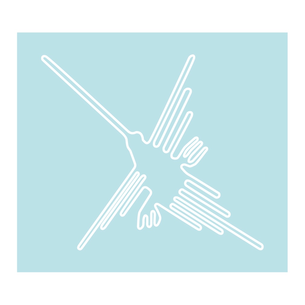 ステッカー ナスカの地上絵・ハチドリ・大