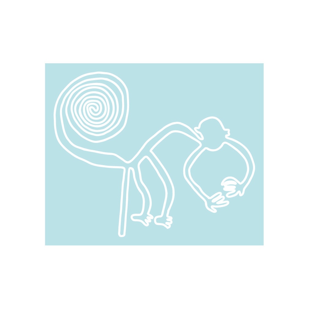 ステッカー ナスカの地上絵・猿