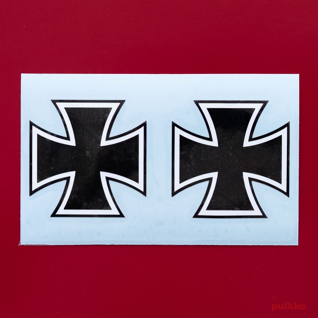 ステッカー(重ね貼りタイプ) 鉄十字(2片)