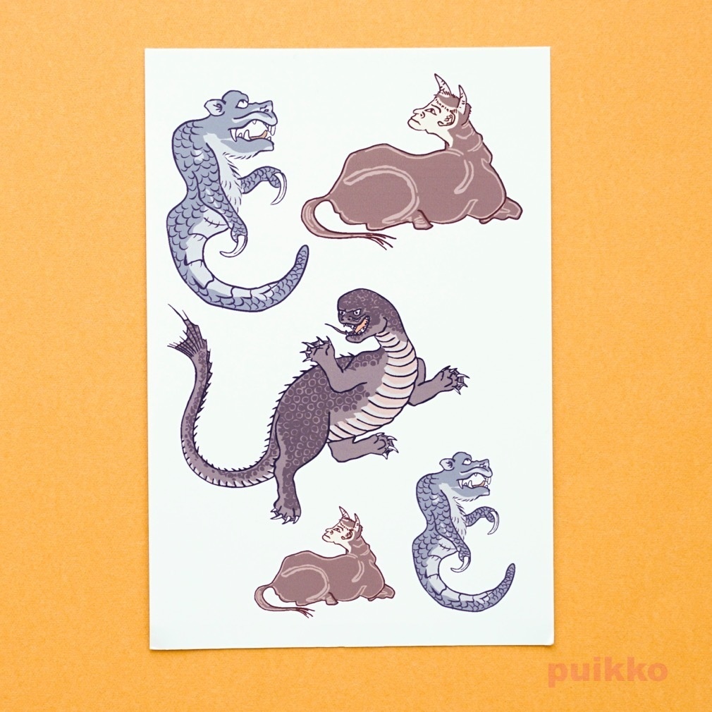 日本の幻獣1 タトゥーシール