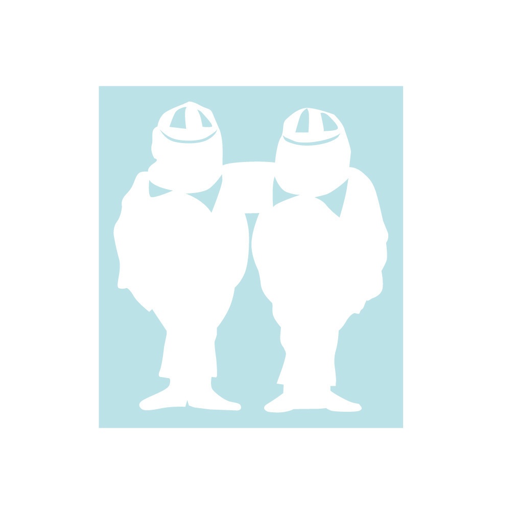 ステッカー 「鏡の国のアリス」トゥイードルダムとトゥイードルディー