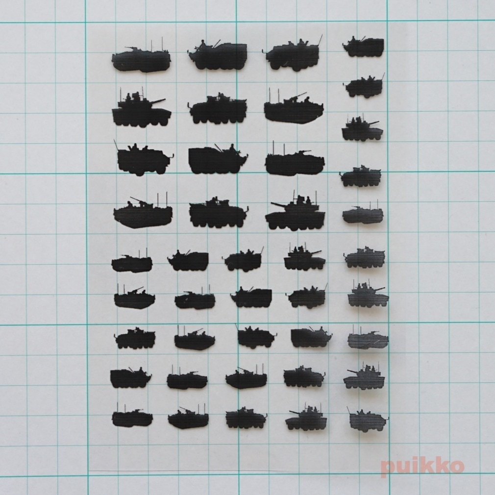 装甲車 レジン封入用フィルム