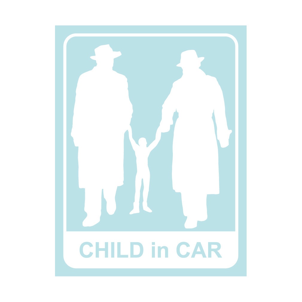 ステッカー CHILD IN CAR 捕らえられた宇宙人1