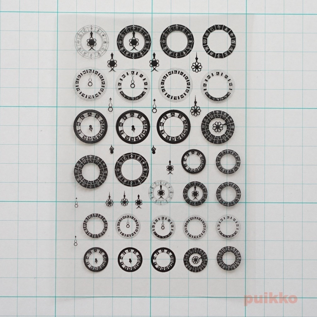 和時計 レジン封入用フィルム