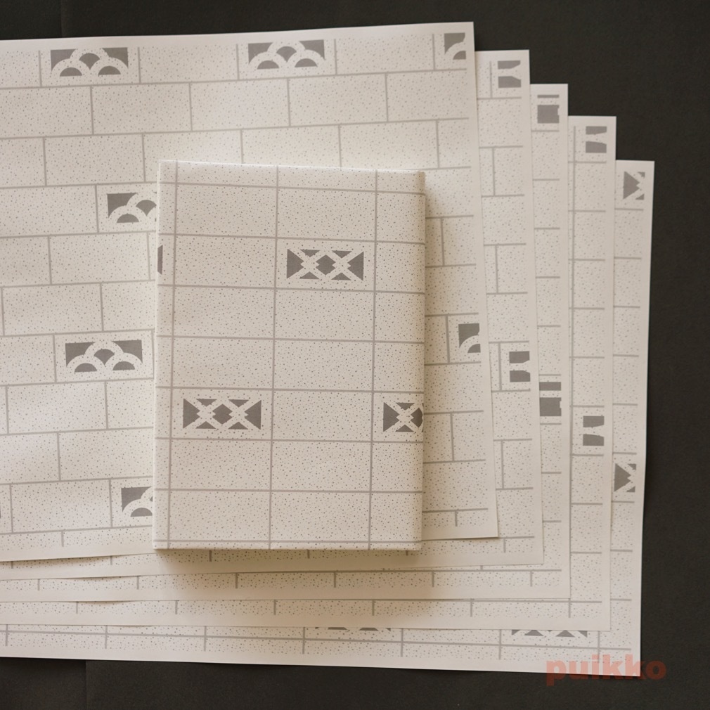 紙製ブックカバー 透かしブロック