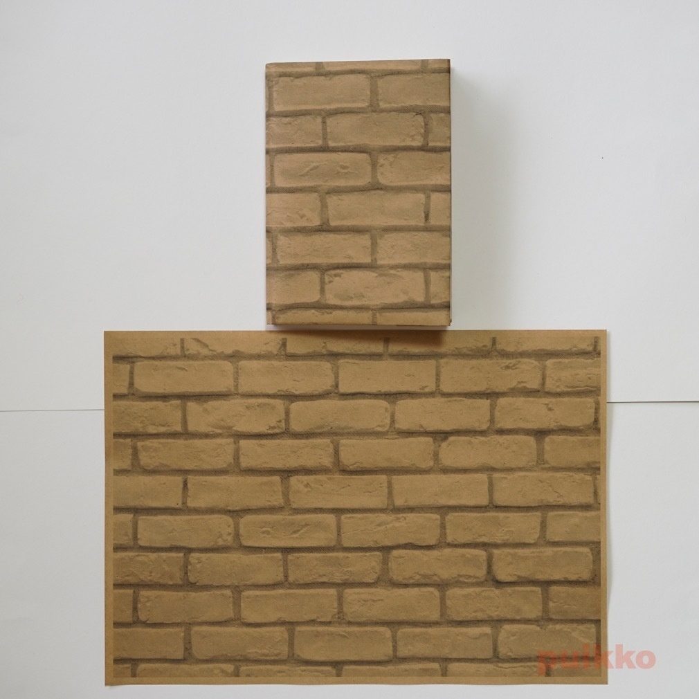 紙製ブックカバー レンガ