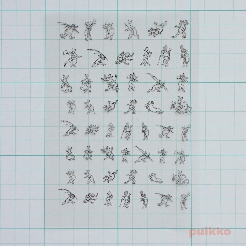 「鳥獣戯画」 レジン封入用フィルム