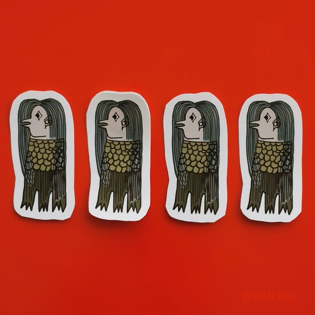 吸着シール(4枚セット) 妖怪 アマビエ